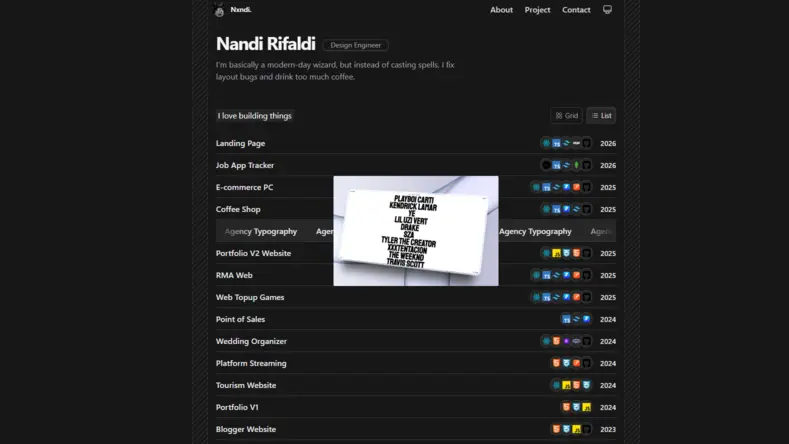 Portfolio V3 screenshot 2
